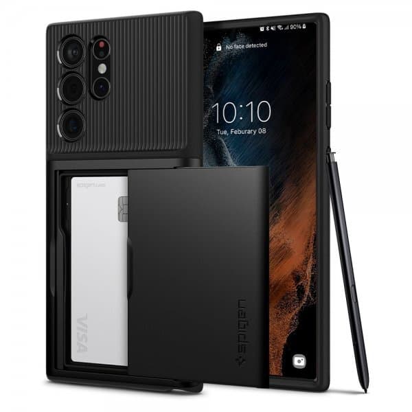 Spigen Samsung Galaxy S22 Ultra Skal Slim Armor CS Svart