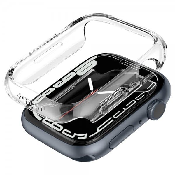 Spigen Apple Watch 45mm Skal Thin Fit Crystal Clear