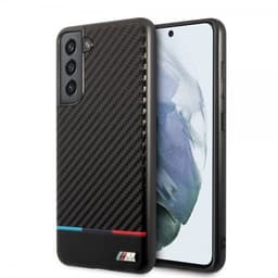 BMW Samsung Galaxy S21 FE Kuori Tricolor Stripe Carbon Musta