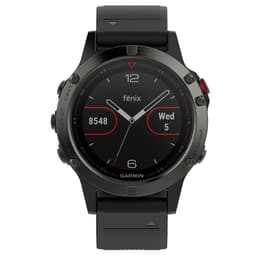 Garmin Fenix 5 multi-sportsur (skifer grå/sort)