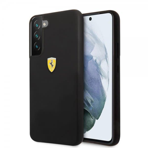 Ferrari Samsung Galaxy S22 Plus Skal Metal Logo Svart