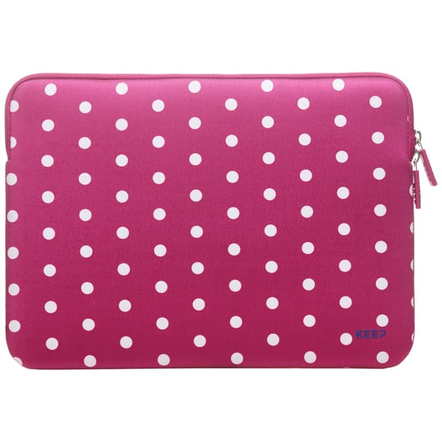 Keep 13,3" neopren-sleeve  til bærbare computere (deep pink dot)