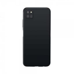 XQISIT Samsung Galaxy A03 Kuori Silicone Case Musta