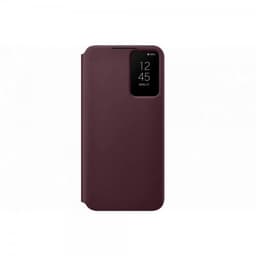 Samsung Original Galaxy S22 Plus Etui Smart Clear View Cover Burgundy