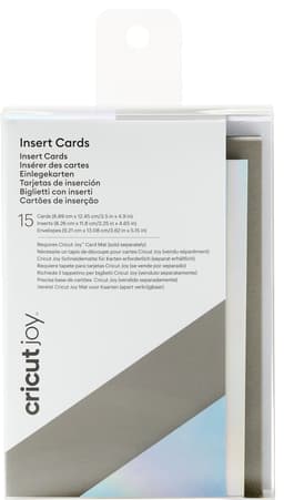 Cricut Joy kortti-insertit A1 15 kpl (harmaa/holo)