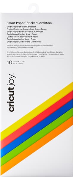 Cricut Joy Smart tarrapintainen kartonki 14 x 33 cm (Brightbow Sampl.)