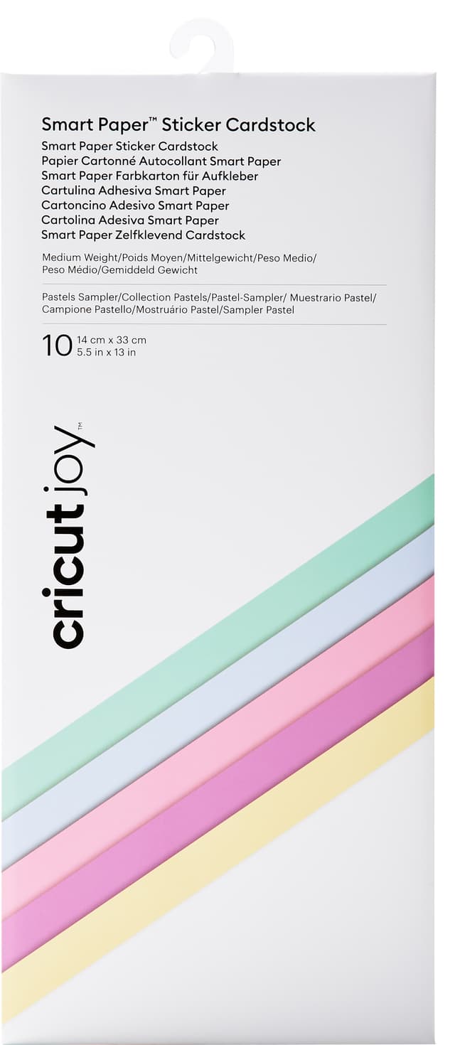 Cricut Joy Smart selvklebende klistrekort 14 x 33 cm (Pastell-farger)