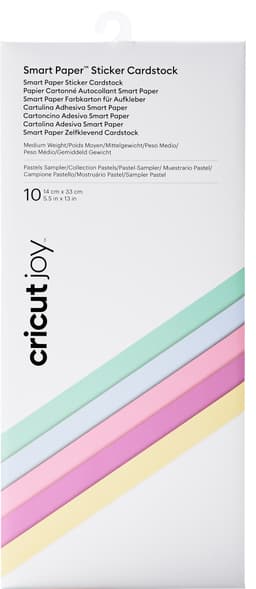 Cricut Joy Smart tarrapintainen kartonki 14 x 33 cm (Pastel Sampler)