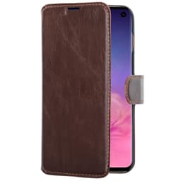 Slim Lommebok-deksel Galaxy S10 + Brun