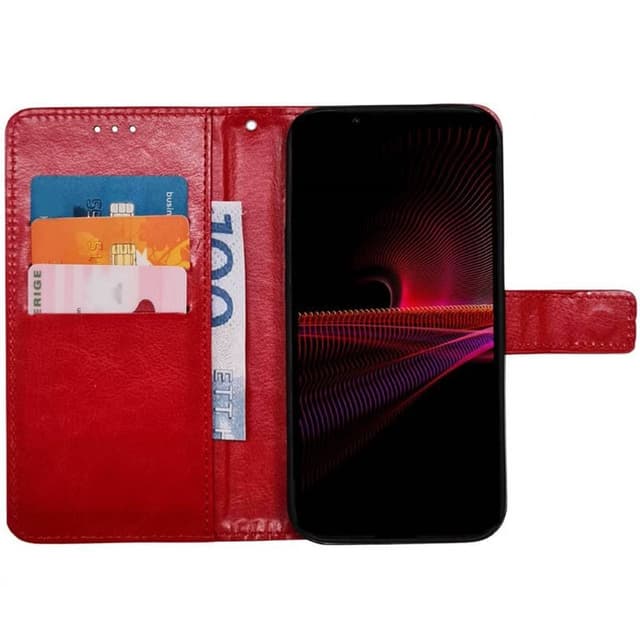 Wallet cover 3-kort Sony Xperia 1 IV - Rød