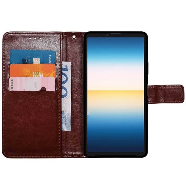 Wallet cover 3-kort Sony Xperia 10 IV - Brun