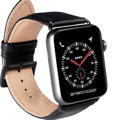 Buffalo læderrem til Apple Watch 42/44/45mm (sort)
