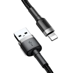 Baseus Cafule USB-kabel USB - Lightning 1,5A 2m Sølv/Sort