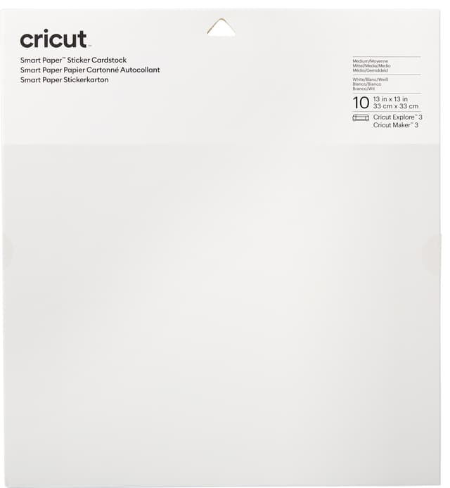 Cricut Smart Sticker klistreark 10-pk. (hvit)