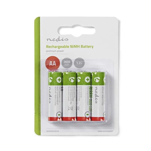 Nedis Laddningsbara Ni-MH-batteri AA | 1.2 V DC | 2600 mAh | 4-Blister