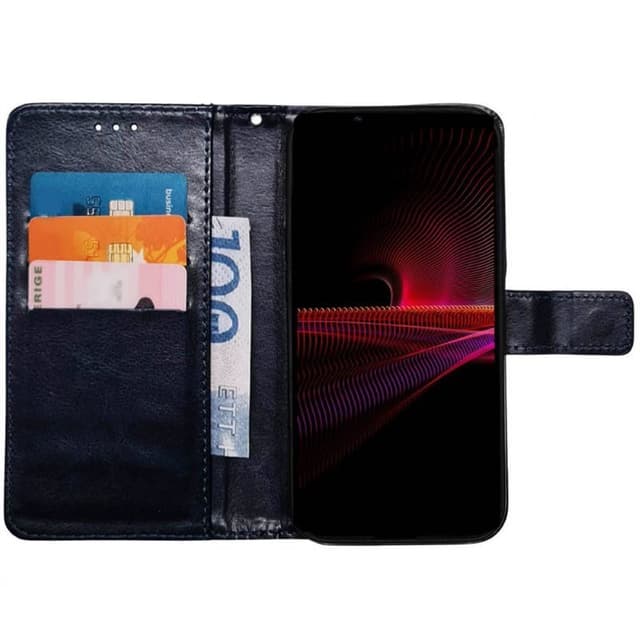 Mobil lommebok 3-kort Sony Xperia 1 IV - Mørkeblå