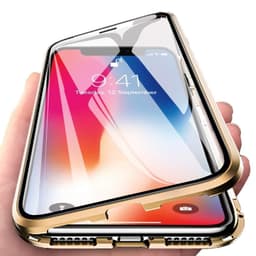 INF iPhone 7/8 Plus -kotelo, jossa näytönsuoja kulta