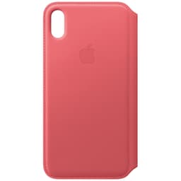 iPhone Xs Max läder foliofodral (rosa)