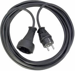 Brennenstuhl jordforlænget kabel, CEE 7/7 - CEE 7/4, 10m, sv