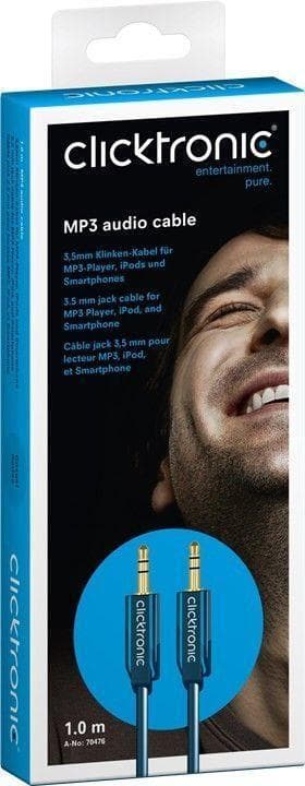 Clicktronic 3,5 mm AUX naar cinch adapterkabel, stereo/MP3 audio Clicktronic 3,5 mm AUX naar cinch adapterkabel, stereo/MP3 audio