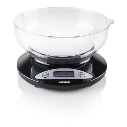 Tristar Køkkenvægt KW-2430 Maksimal vægt (kapacitet) 2 kg, Gradering 1 g, Displaytype LCD, Sort