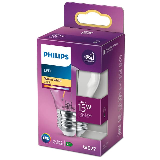 LED E27 Ball 15W Klar dimbar 136lm