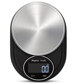 Digital köksvåg 2 kg/0.1 g Rostfritt stål Svart/silver