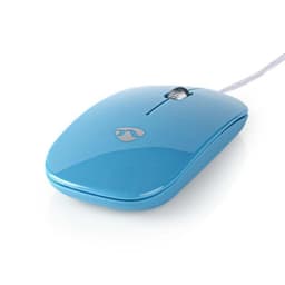 Mus med kabel | 1.000 DPI | 3 knapper | Blå