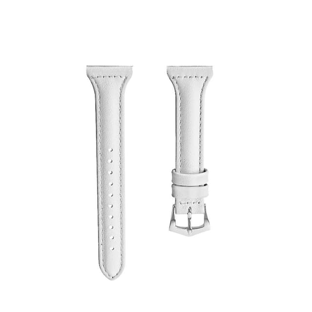 Xiaomi Mi Watch 18 mm klockarmband i äkta läder - Vit