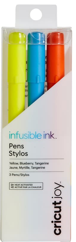Cricut Joy Infusible Ink pen med fin tupp 3-pk. (gul, blå, oransje)