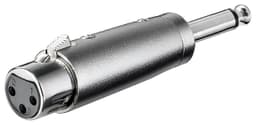 Goobay XLR-adapter  AUX-kontakt  6,35 mm mono hann til XLR hunn