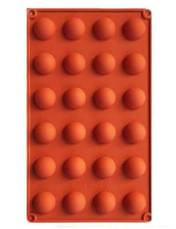Silikonform / bakform med 24 halvklot Röd