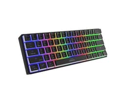 Genesis THOR 660 RGB Gaming-tastatur, RGB LED-lys, US, Sort, Bluetooth, Kablet, Trådløs forbindelse, Gateron Red Switch