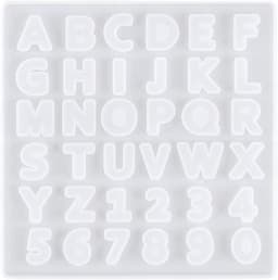 Silikonform for baking Alfabetet 36 figurer Hvit