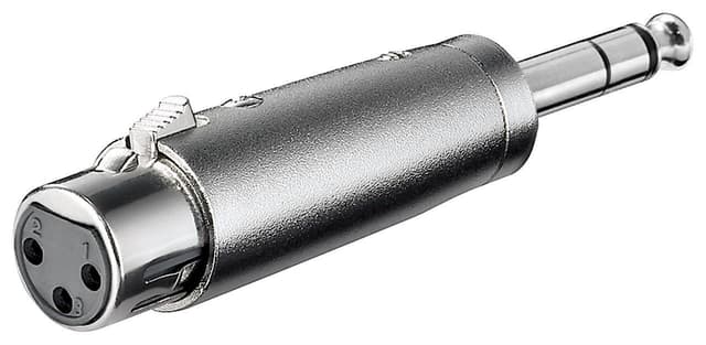 Goobay XLR-adapter  AUX-kontakt  6,35 mm stereo hann til XLR hunn