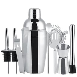 8-delar cocktailset , barset, shaker 550ml - Rostfritt stål Silver