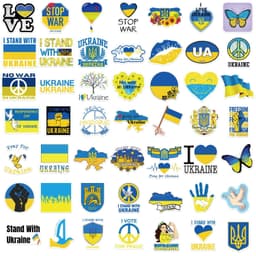 Ukraina tarroja eri aiheilla vedenpitävä 50 kpl