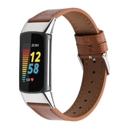 Fitbit Charge 5 armbånd læder Brun