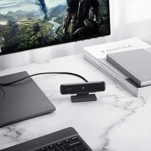 Aukey 1080p webbkamera PC-W1 Svart, USB