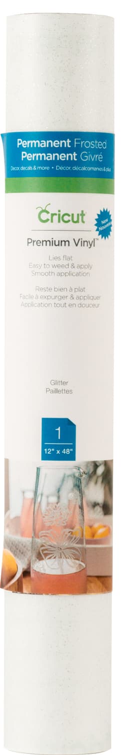 Cricut Premium Vinyl Permanent rulle (frosted glitter)