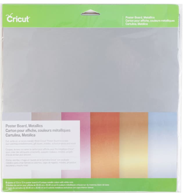 Cricut Poster Board julistekartonkiarkki 6 kpl (metalli)