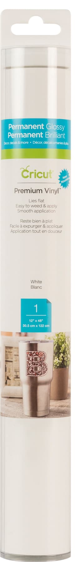 Cricut Premium Vinyl Permanent rull (hvit)