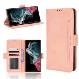 SKALO Samsung S22 Ultra 6-FACK Plånboksfodral - Rosa