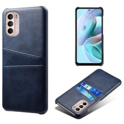 SKALO Moto G31 / G41 PU-nahkainen Korttikotelo - Sininen