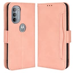 SKALO Moto G31 / G41 6-FACK Plånboksfodral - Rosa
