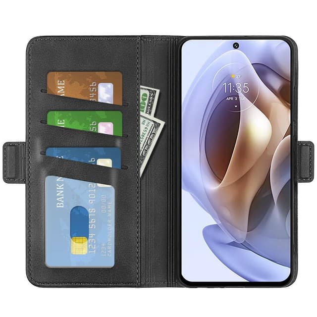 SKALO Moto G31 / G41 Premium Plånboksfodral - Svart