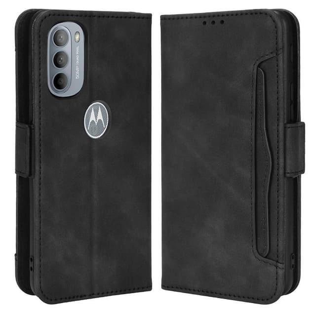 SKALO Moto G31 / G41 6-FACK Plånboksfodral - Svart