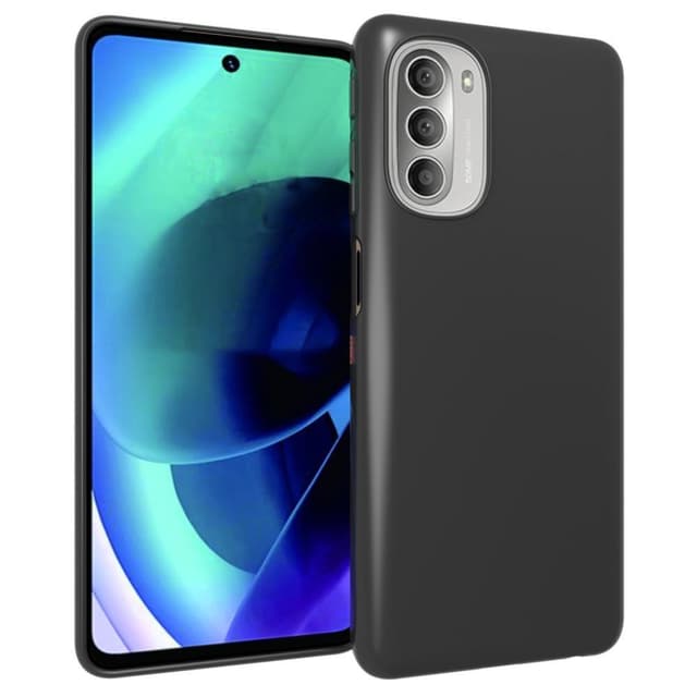SKALO Moto G51 Mattsvart Ultratunn TPU-Skal