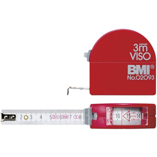BMI Viso 405341010 Målebånd 3 m Stål
