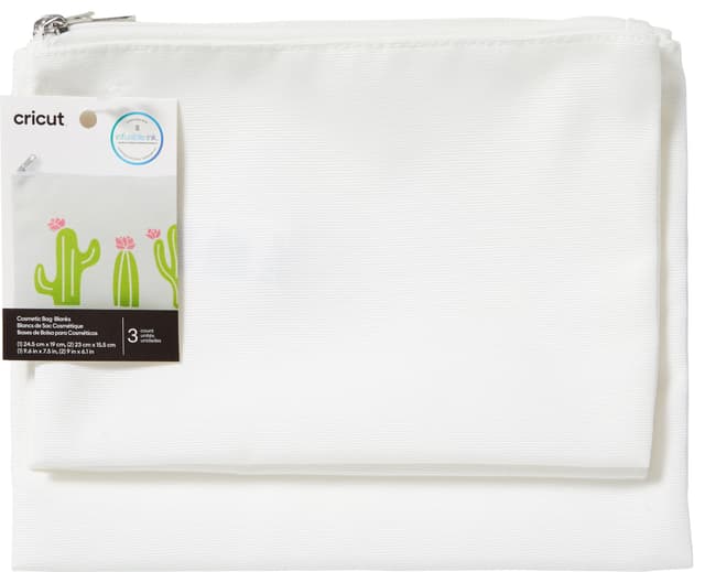 Cricut Linen Cosmetic Bags 3-pk. (Infusible Ink Blanks)